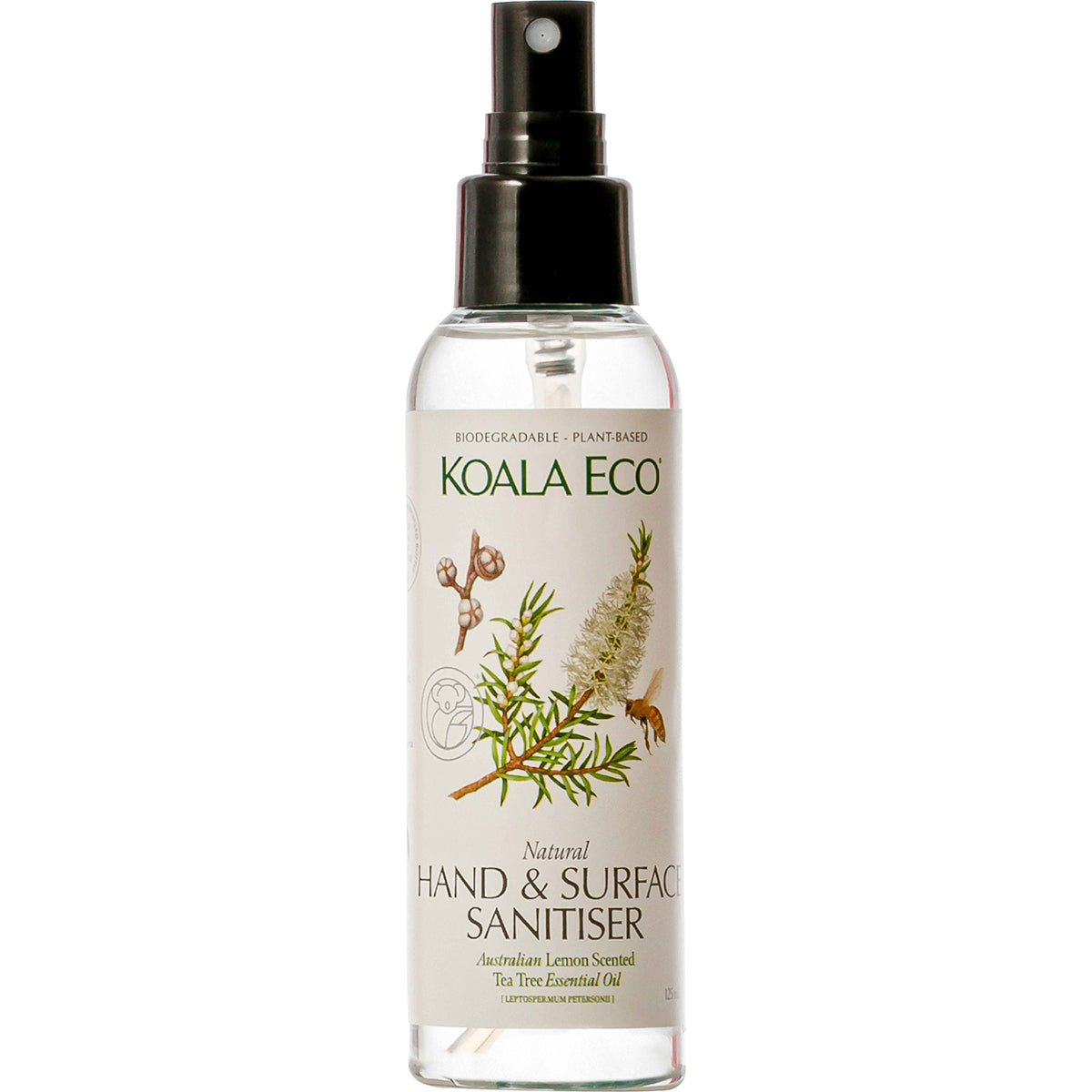 Natural Hand & Surface Sanitiser Lemon Tea Tree 125ml