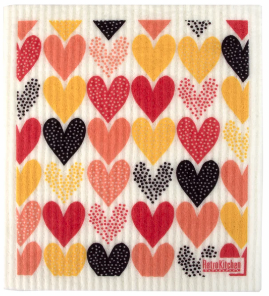 100% Compostable Sponge Cloth Heart