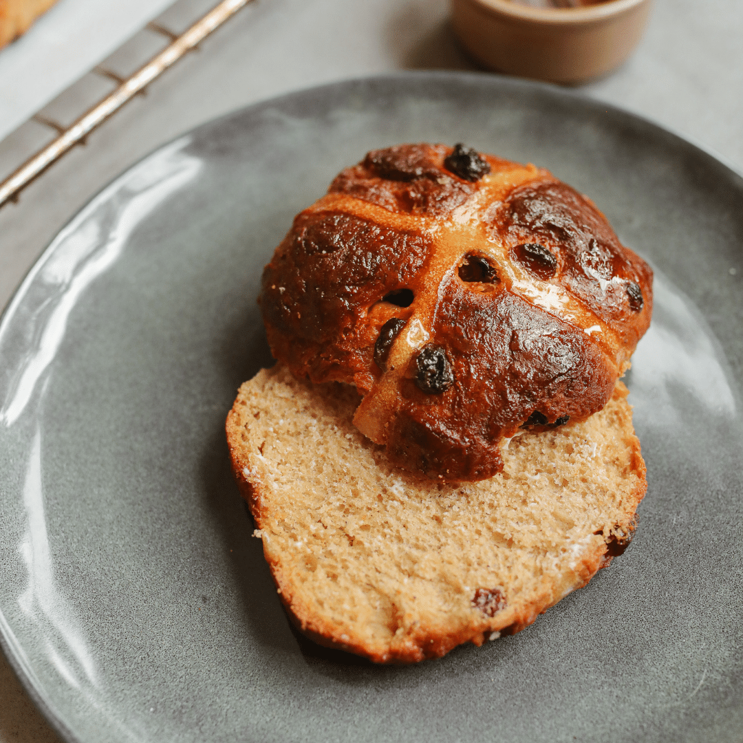 Sticky Chai Hot Cross Buns (GF & DF)